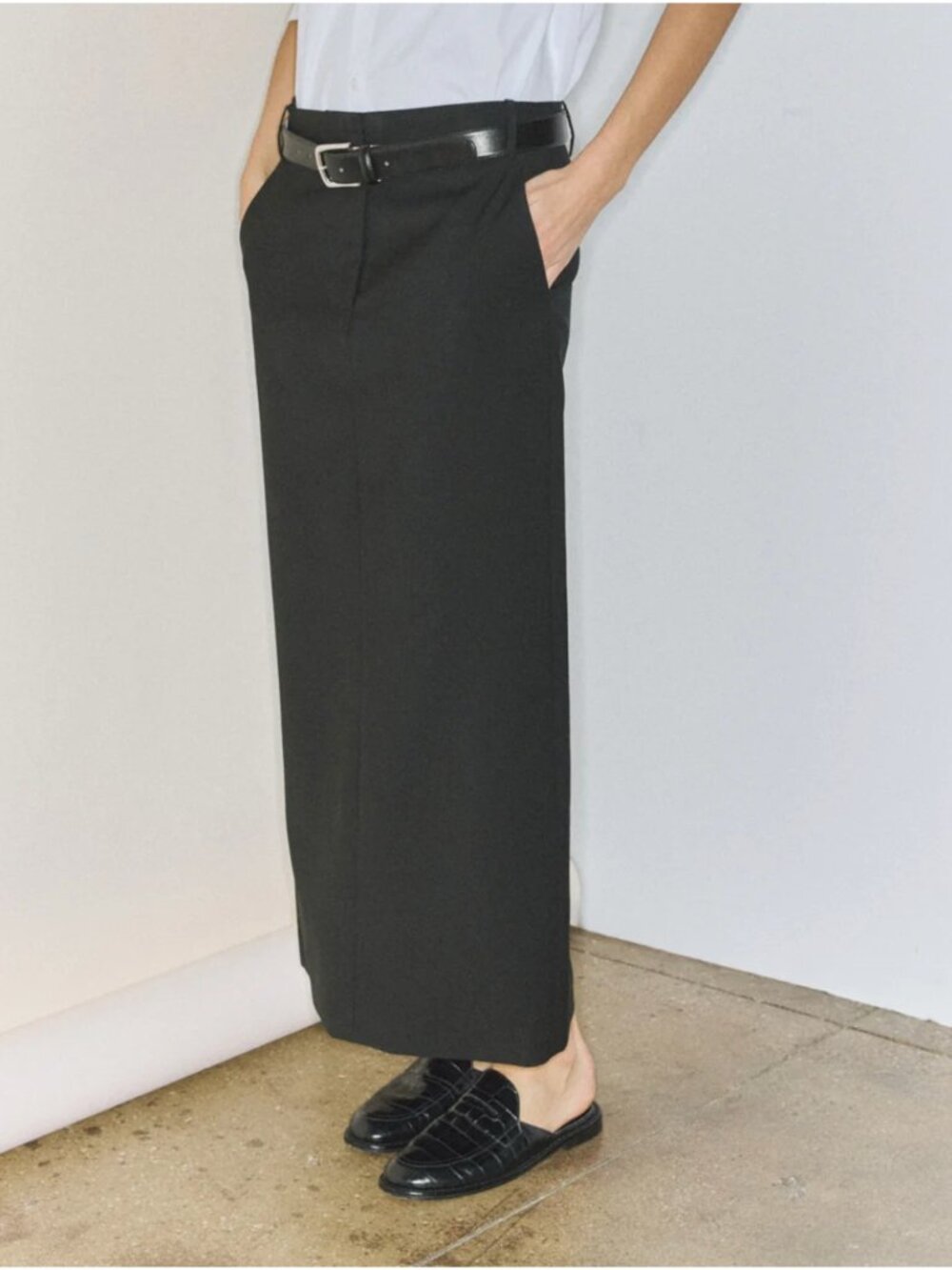 Tibi Tropical Wool Trouser Skirt